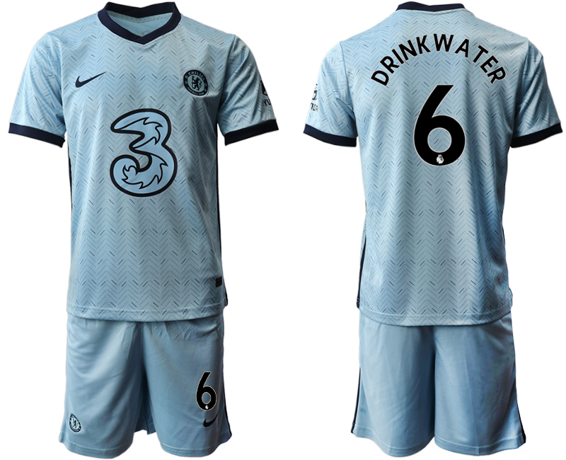 Men 2020-2021 club Chelsea away Light blue #6 Soccer Jerseys->chelsea jersey->Soccer Club Jersey